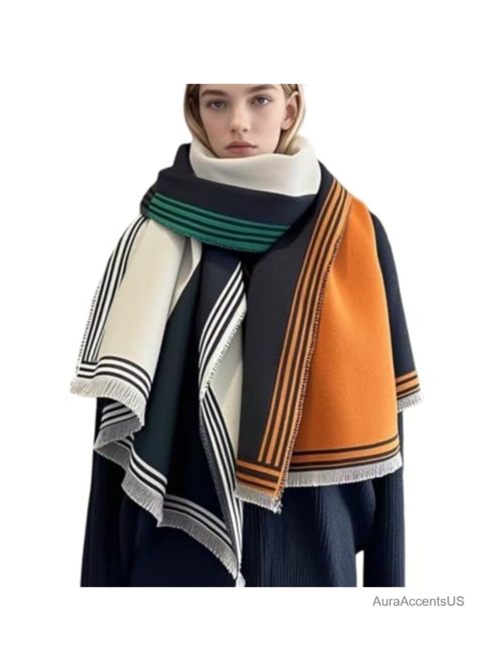 Pashmina Shawl Wrap Blanket Scarf Poncho Women Oversized Winter